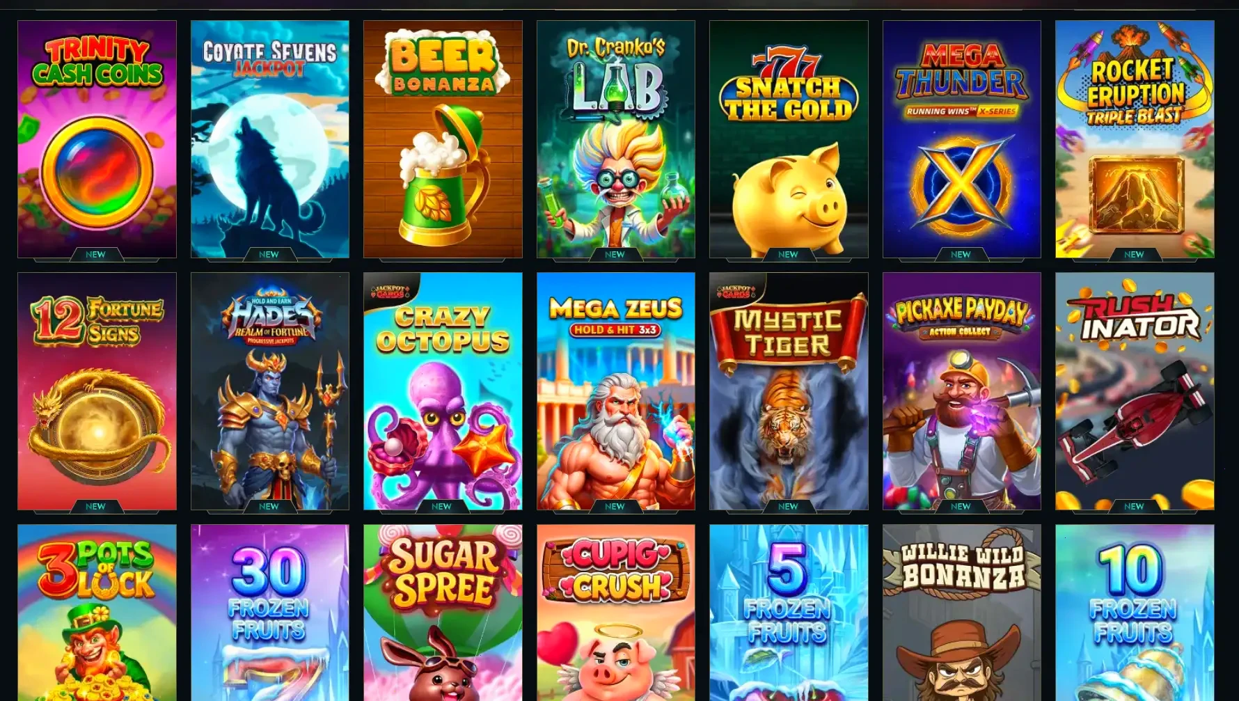 Panoramica giochi e slot disponibili su Cazimbo casino online